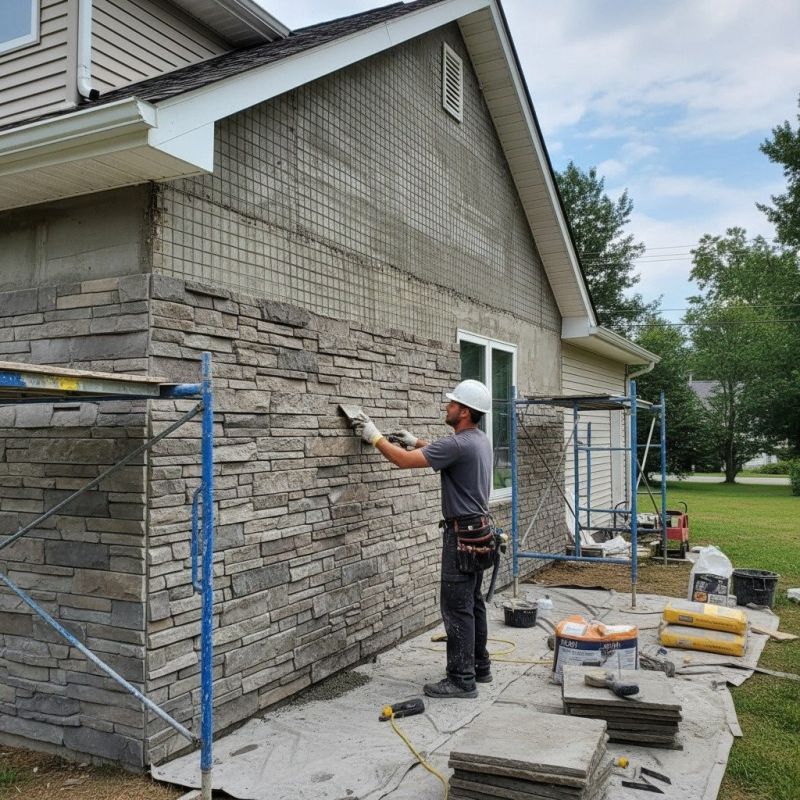 Stone Cladding Installation detail